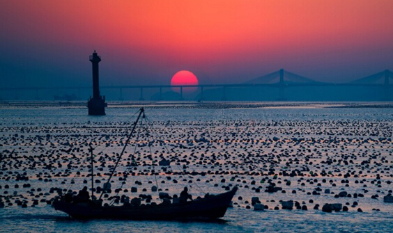 来长海，欣赏海上日出