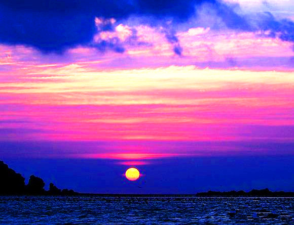 海王九岛的日落